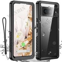 IP68 Vandeniui atsparus dėklas Google Pixel 9 8A 8 Pro 8 7 Pro 7A 7 6A 9 telefonams, RedPepper uždangalas, nardymas, po vandeniu, plaukimas, lauko sportas Google Pixel 9 juoda