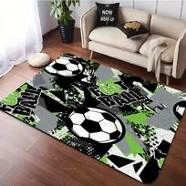 Sportas Futbolas Spausdintas Plotas Kilimas Neslystantis Kilimas Namams Svetainei Virtuvei Miegamajam Žaisti Futbolą Grindų Kilimėlis Skalbiami Flaneliniai Kilimai 40X60cm-16x24in