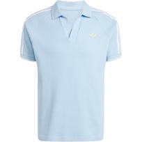 Adidas Originals vaflinės tekstūros dryžuota peties polo marškinėliai vyriški viršutiniai drabužiai Rožinė Mėlyna Geltona KC0690 2XL