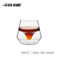 MHW-3BOMBER Stiklinis kavos puodelis su dviguba sienele, izoliuotas stiklinis puodelis, skaidrūs espresso puodeliai latte, kapučino, arbatos, kavos reikmenims