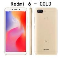Atnaujintas Global ROM Originalus Xiaomi Redmi 6 4GB 64GB 13000mAh mobilusis telefonas googleplay Pirštų atspaudų aštuonių branduolių 6.6 colių 4G išmanusis telefonas 3GB 32GB auksas