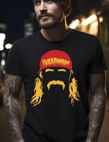 Hulkas Hoganas Siluetas Hulkamanija Imtynės Juodi Marškinėliai, S-5XL Unisex Marškinėliai S