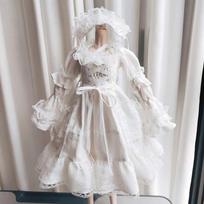 1/3 BJD Doll's Clothes Vintage Lace Strap Dress For 60cm BJD SD Doll Dress For Girl DIY Toys Accessories Dress Up Doll Clothes 3 point raudona