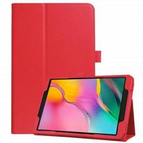 Dėklas, skirtas Samsung Galaxy Tab A 10,1 colio 2019 PU odinis magnetinis atverčiamas dangtelis, skirtas Samsung Galaxy Tab A 10,1  SM-T510 / SM-T515 planšetinio kompiuterio korpusui raudona