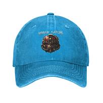 Warhammered 40K Kaukolės Roboto Trucker Kepurės Aksesuarai Vyrams Moterims Beisbolo Kepurės Žaidimų Laisvalaikio Galvos Apdangalai Snapback Kepurės Reguliuojamos Adjustable mėlyna