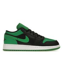 Air Jordan 1 Low GS Juodi Laimingos Žalios Vaikų Sportbačiai Balti 553560-065 38.5