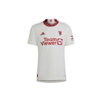 Adidas Manchester United išvykos apranga 2023/24 trumpomis rankovėmis futbolo marškinėliai vyriški viršutiniai drabužiai Debesų baltumo IP1742 XS