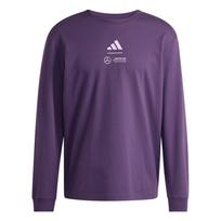 Adidas Mercedes - Amg Petronas Formula 1 komanda Austas viršutinis drabužis Sporto varžybos Patogus apvalia kaklo iškirpte megztinis ilgomis rankovėmis T-shirt Vyriški viršutiniai drabužiai JX8812 S