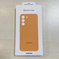 Samsung originalus skysto silikono dėklas, skirtas Samsung GALAXY S23 S23+ S23 Plus S23 5G minkštas smūgiams atsparus telefono dėklas For Galaxy S23 oranžinė