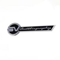 SV Autobiografijos Logotipas Automobilio Emblema Lipdukas L-and R-over D-iscovery R-ange R-over D-efender F-reelander Automobilio Bagažinės Ženklelis Lipdukas Bright Silver and Black