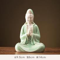 Kinų Guanyin Bodhisatva svetainei, Budos statula, garbinimo foninis apšvietimas, dzeno dekoracija