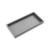 Daugiafunkcis silikoninis padėklas jūsų vonios kambario estetiniam patrauklumui padidinti Gray 20x10cm