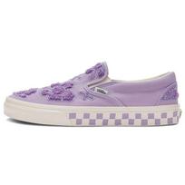 Emma Mulholland on Holiday x Vans Classic Slip-On Žaismingi gėlių siuvinėti Unisex sportbačiai Violetinės daugiaspalviai Tikrai balti VN0A5JMH6GL 36.5 gray