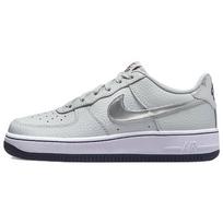 Nike Air Force 1 GS Pure Platinum Barely Grape Vaikams Sportbačiai Balti Vidurnakčio Mėlyni Metaliniai Sidabriniai CT3839-004 36