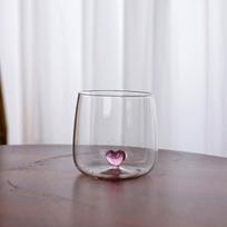 3D Dekoratyvinė Stiklinė Viskui, Kokteiliams, Kavai ir Sultims - Skaidrus Vienasienis Dizainas 300ml