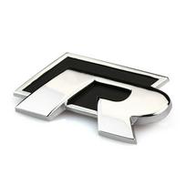 3D Metalinis Automobilio Priekinių Grotelių Ženklelis Sportinis Emblemos Lipdukas Kėbulo Lipdukas Dekalas Skirtas Go/lf R R line Tiguan Touareg Polo CC Passat r36 Scirocco R Badge Sticker juoda