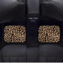 Leopardo rašto automobilio grindų kilimėlių rinkinys, visų oro sąlygoms tinkantis universalus dydis priekinėms ir galinėms sėdynėms, tinkamas visureigiams, limuzinams, sunkvežimiams