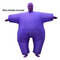 Pripučiamas baltas nindzės sumo kostiumas Helovino vakarėliui One Size violetinė