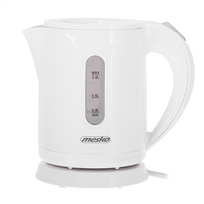 Virdulys Mesko MS 1376 elektrinis 850 W 0.8 L plastikas 360° pasukamas pagrindas baltas