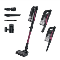 Dulkių siurblys Hoover HF610HX 011 belaidis rankinis 650W 100min juodas rožinis sausam valymui
