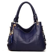 Pečių krepšiai moterims Prabangios rankinės Designer Women Messenger Crossboday Bags Vintage Retro Tote mėlyna