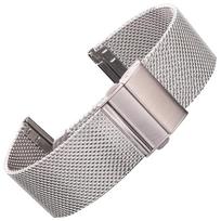 Laikrodžio apyrankė Milane nerūdijančio plieno laikrodžio apyrankė sidabrinė juoda moteriška vyriška dirželis 16mm–24mm metalinis laikrodžio apyrankės užsegimas 22mm