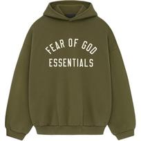 Fear of God Essentials Fleece Hoodie Karinė Vyriška Viršutinė dalis Žalia 192BT246255F S