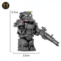 MOC Karinis T60 Šarvų Kariai Mini Anime Veiksmo fallouts Figūrėlės Ginklai Robotas Riteriai Statybiniai Blokai Plytos DIY Žaislai dovanos