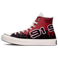 Chinatown Market x Converse Chuck 70 High Bulls Čempionato Striukė Unisex Sportbačiai Raudona Granato Juoda 171243C 37