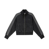 adidas Moteriškas Adicolor Džinsinis Sportinis Džemperis Tikra Juoda Džinsinė Moteriška Streetwear JD3110 2XS