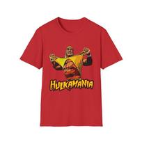 Hulkas Hoganas Hulkamanija Unisex marškinėliai, Imtynių gerbėjo marškinėliai, Retro imtynininko marškinėliai, L