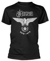 Saxon Įkurta 1979 m. Juodi Unisex marškinėliai S