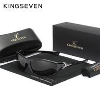 KINGSEVEN Retro Riding Akiniai nuo saulės poliarizuoti UV400 Aukštos kokybės Eye Protect Biking Vyriški akiniai Moteriški TR90 Klasikiniai akiniai juoda