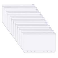 Skaidrus PVC dokumentų ir vizitinių kortelių organizatorius: A6, A5, B5 laikymo maišeliai ir laisvų lapų sąsiuviniai A6, 12 pieces