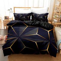 3D geometrinis patalynės komplektas Abstrakus Vėsus mėlynas juodas namų tekstilė Vienvietis Twin Queen King dydžio patalynės komplektai Namų dekoras Eu Twin 135x200cm