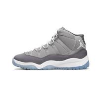 „Air Jordan 11 Retro PS Cool Grey“, 2021 m. vaikiški sportbačiai, vidutinio pilkumo, balti 378039-005 28