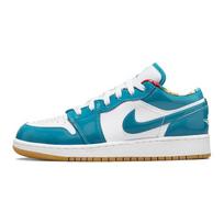 Air Jordan 1 Low SE GS Barcelona Vaikų sportbačiai Balti Cyber-Teal DM0589-400 37.5