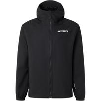 Adidas Multi 2L Rain.Rdy Striukė Vienspalvė Spausdintas Prekės Ženklas Su Gobtuvu Ilgomis Rankovėmis Atspari Vandeniui Striukė Vyriška Striukė Juoda JN8804 M