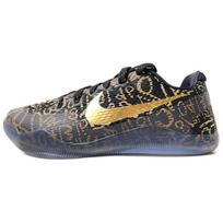 Nike Kobe 11 Mamba Day ID Grafiti žemi krepšinio batai Vyriški kedai Juodi Auksiniai 865773-991 44.5