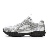 FILA Pebble Ballet Shoes Fashion Versatile Liquid Silver Shock Absorbing Non-Slip Low-Top Casual Shoes Women Shoes Silver-Gray White F12W432106FSW 35.5