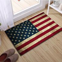 Amerikos vėliavos kilimas, neslystantis sugeriantis vonios kilimas, namų dekoracija, pilnas kilimas svetainei ir miegamajam 60*90cm black