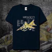 France F1 Mirage Fighter Blueprint Printed TShirt 100 Cotton ONeck Short Sleeve Summer Casual Mens Tshirt Streetwear S
