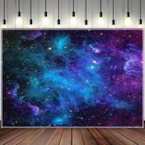 Kosmoso žvaigždėtos galaktikos poliesterio fotografijos fonas Kosminės planetos galaktikos vakarėlio nuotraukos fonas Banerių dekoracijos W100*L75cm