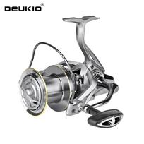 DEUKIO Didelė sidabrinė 8000-14000 serijos spiningo žvejybos ritė Max Drag 20 kg Galinga sūraus vandens gėlavandenių karpių žūklės ritė 8000 Series