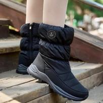Madingi moteriški sniego batai Žieminiai šilti medvilniniai batai Moteriški lauko neslystantys moteriški batai Didelio dydžio pliušiniai batai Zapatos De Mujer 2024 35 juoda