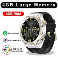 2025 Naujas išmanusis laikrodis vyrams 4GB atmintis sportinis fitneso seklys 480*480 AMOLED HD ekranas NFC Bluetooth skambinimas išmanusis laikrodis Android ir IOS