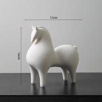 Tangma keraminės dekoracijos Arklys sėkmingai pritraukti turtą Gyvūnų amatai Biuro vyno spinta Svetainė Kūrybiška stalo dekoracija A rich little Tang horse