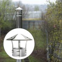 Kamino gaubto dangtelis Ventiliacijos išmetimo stogo apsauga nuo lietaus namams lauke Pipe Dia 7.5cm