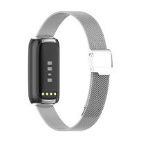 Milano apyrankė Fitbit Luxe laikrodžio apyrankė Nerūdijančio plieno laikrodžio riešo dirželis Fitbit Luxe Tinklelio apyrankės kilpa Correa for fitbit luxe sidabras