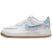 Nike Air Force 1 GS Balti Išblukę koraliniai Debesys Vaikams Sportbačiai Trintukas-Smėlio spalvos Riedlentės-Mėlyni DM1020-100 35.5